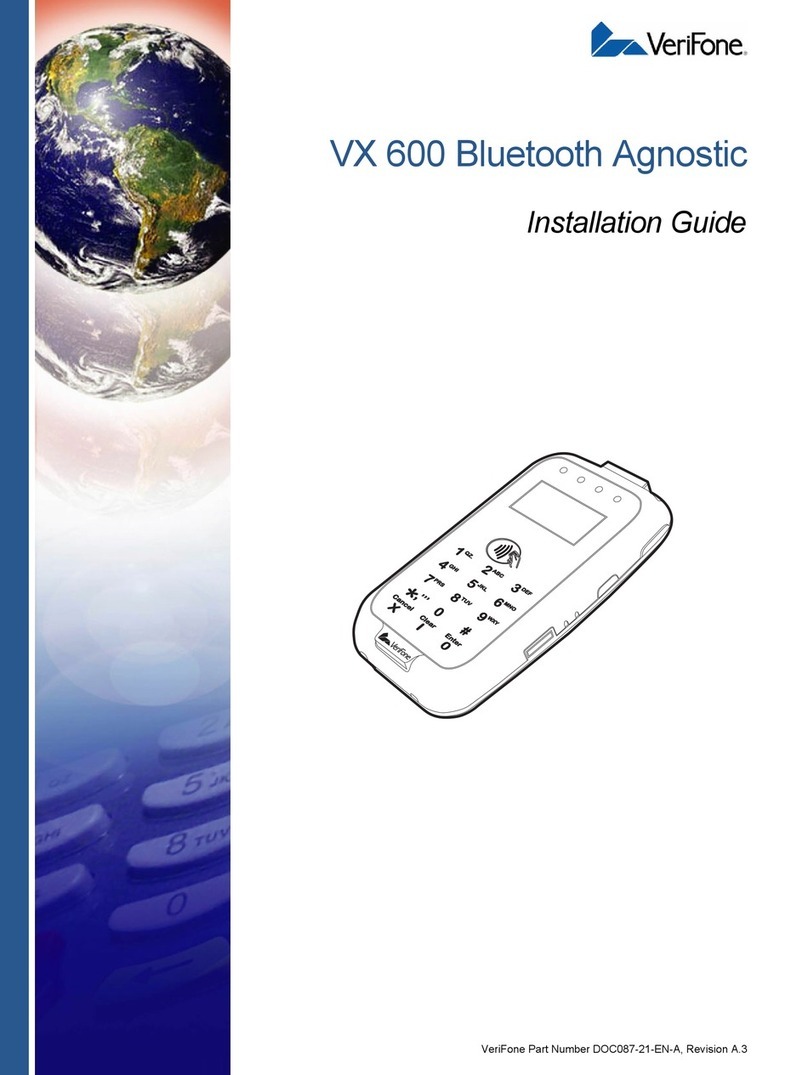 VeriFone VX 600 Bluetooth Agnostic installation guide