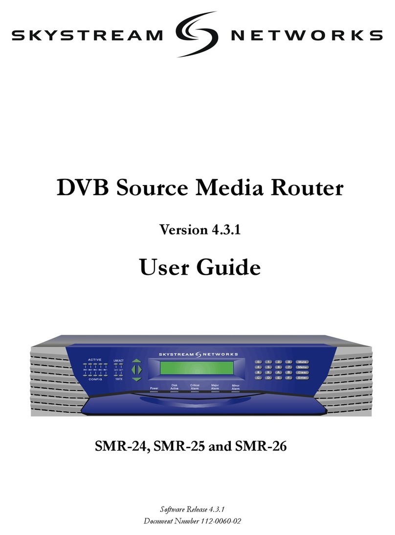 SkyStream NETWORKS SMR-24 User manual