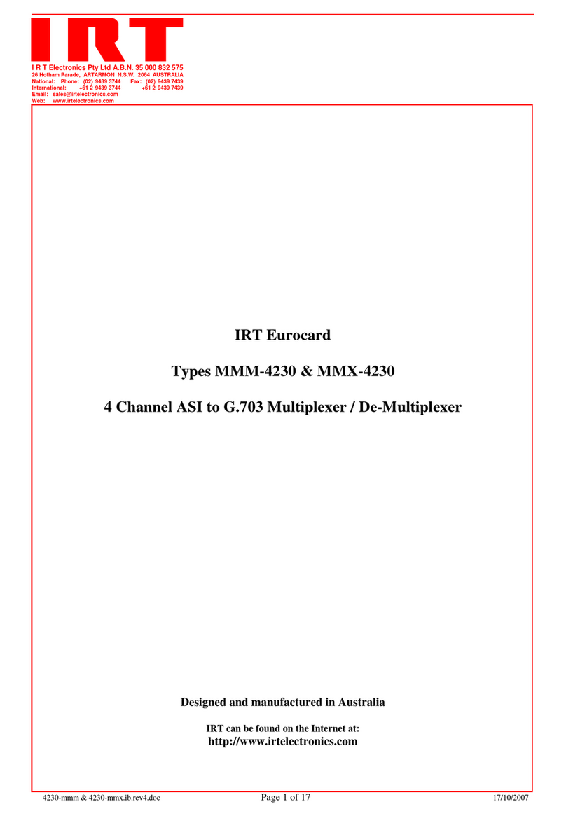IRT Electronics MMM-4230 User manual