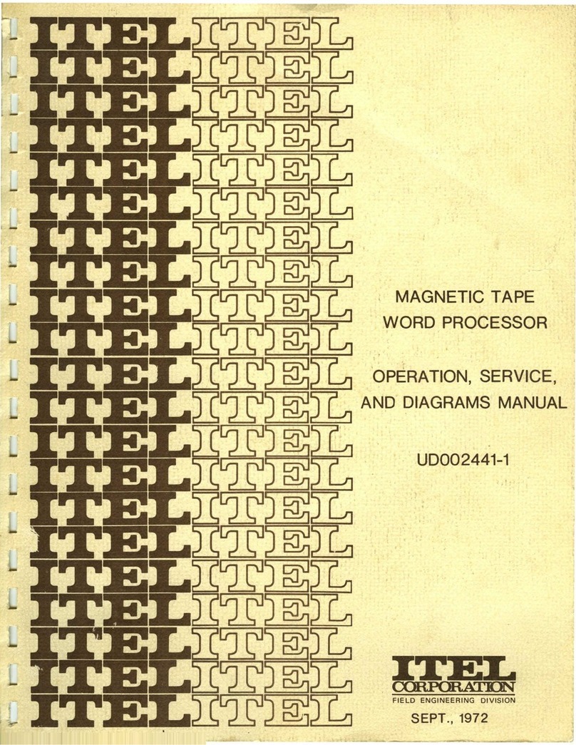 Itel UD002441-1 Operation, service and parts manual