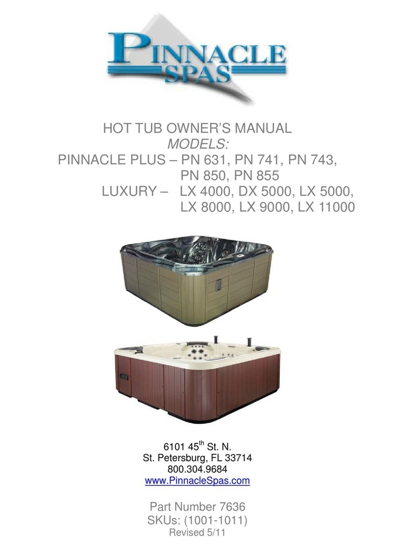 Pinnacle Spas PINNACLE PLUS PN 631 owner's manual