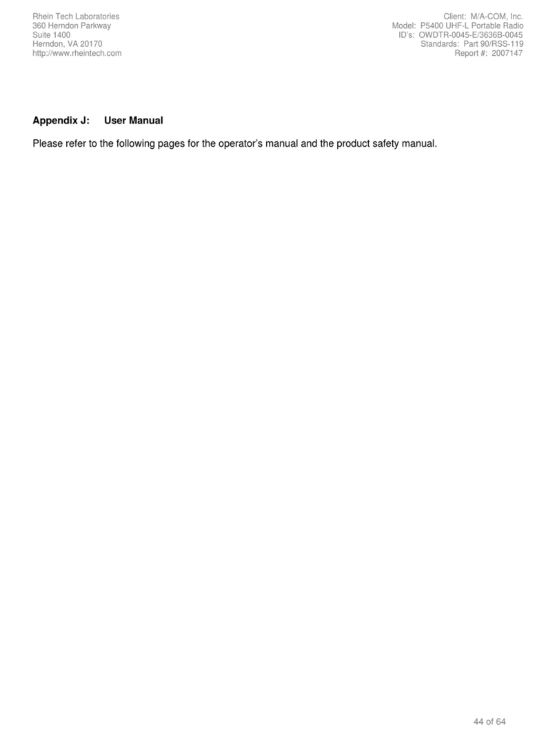 Tyco P5400 series Operator's manual