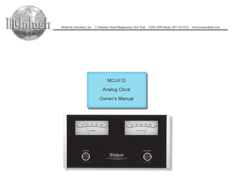 McIntosh MCLK12 owner's manual
