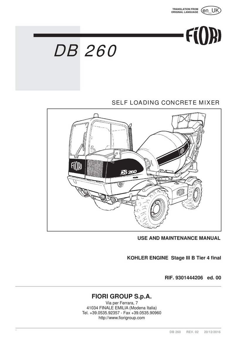 Fiori DB 260 Use and maintenance manual