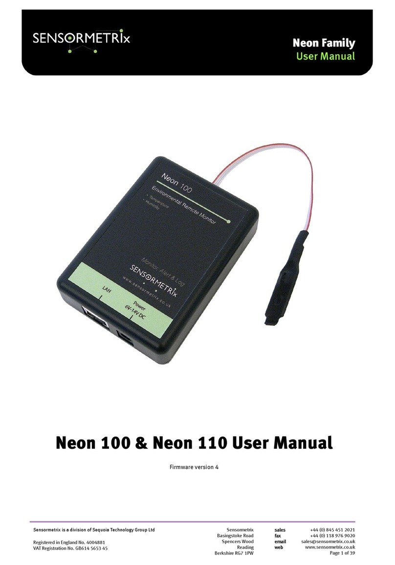 Sensometrix Neon 100 User manual