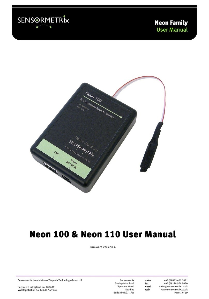 SENSORMETRIX Neon 100 user manual