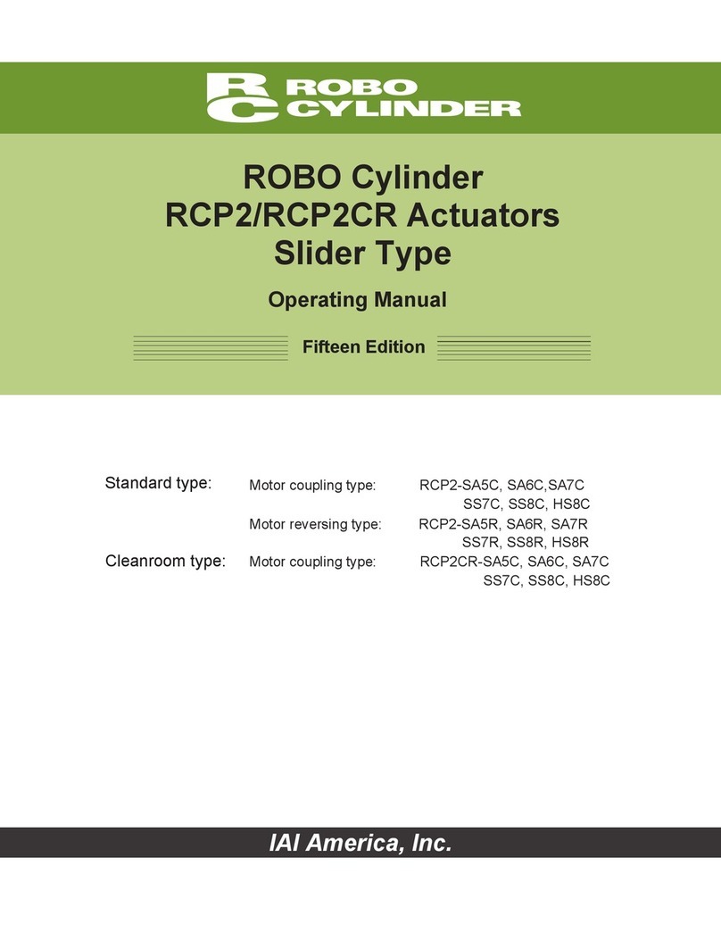 IAI ROBO Cylinder RCP2 Series User manual