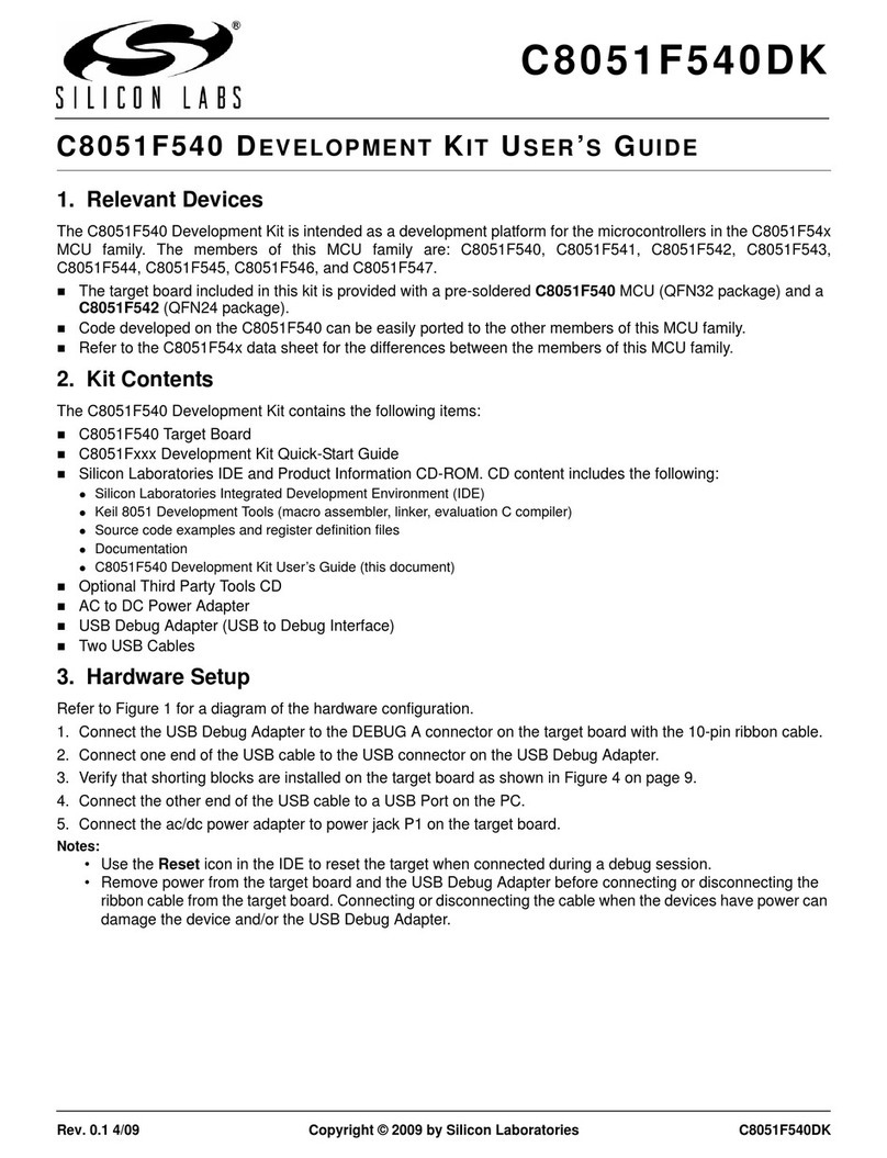 Silicon Laboratories C8051F540DK user guide