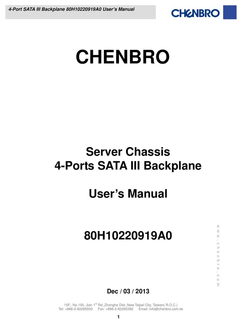Chenbro 80H10220919A0 User manual