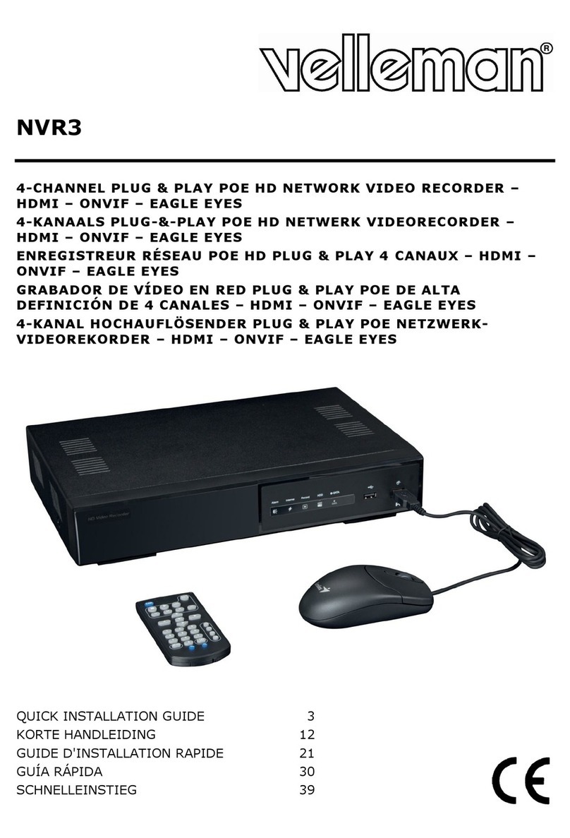 Velleman NVR3 Quick installation guide