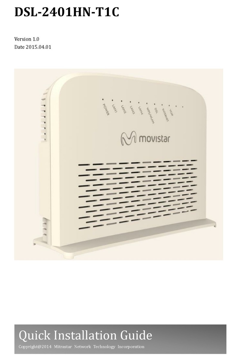 movistar DSL-2401HN-T1C Quick installation guide movistar DSL-2401HN-T1C Quick installation guide