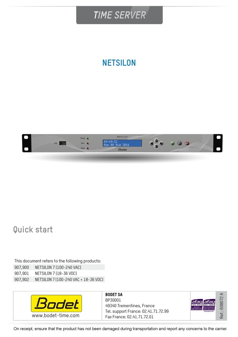 Bodet 907 NETSILON 7 User manual