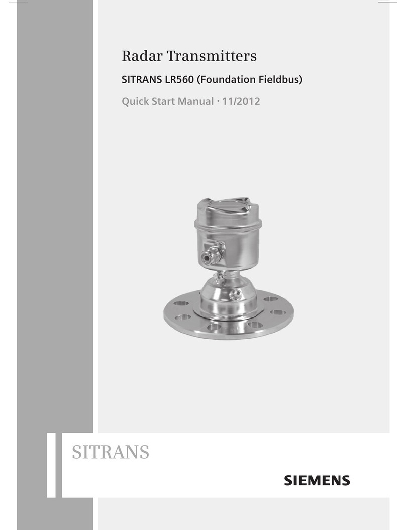 Siemens SITRANS LR560 Quick start manual