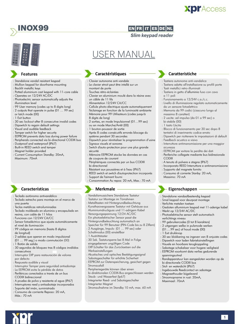 XPR Access INOX99 user manual
