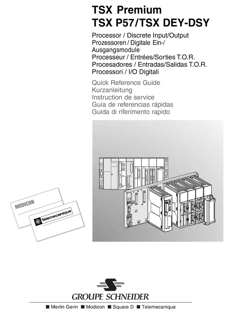 Groupe Schneider TSX Premium Quick reference guide