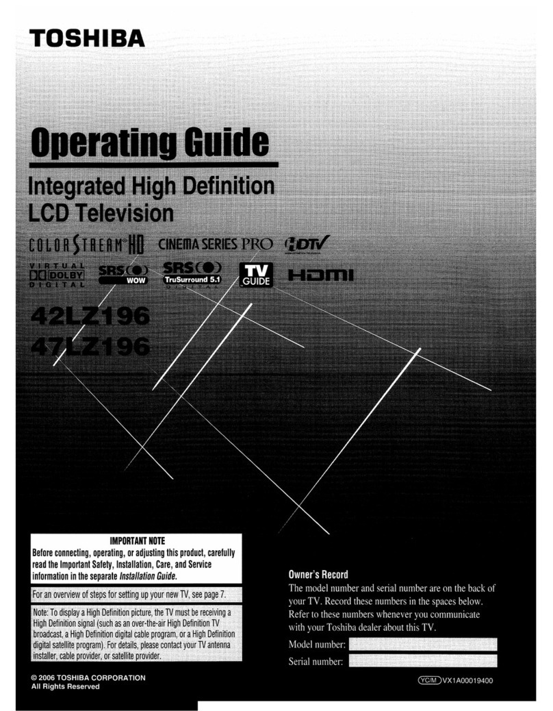 Toshiba Regza 47LZ196 User manual