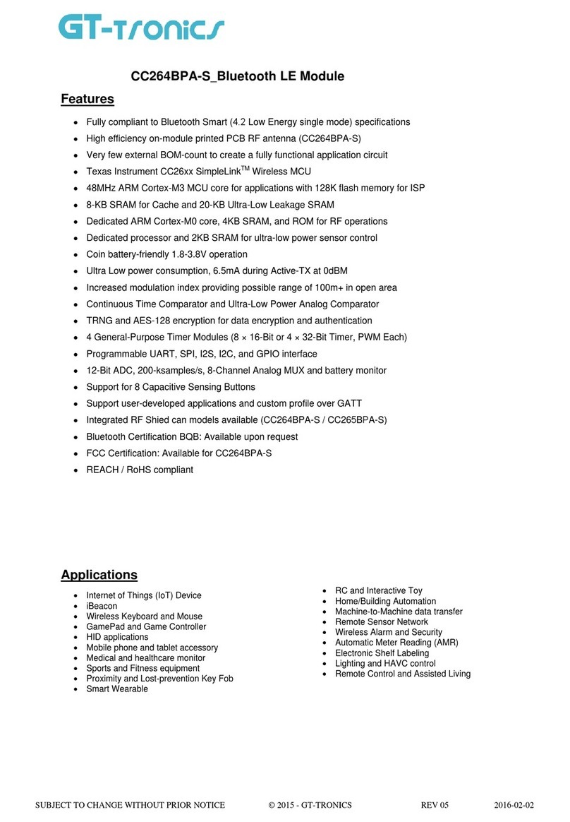 GT-tronics CC264BPA-S User manual