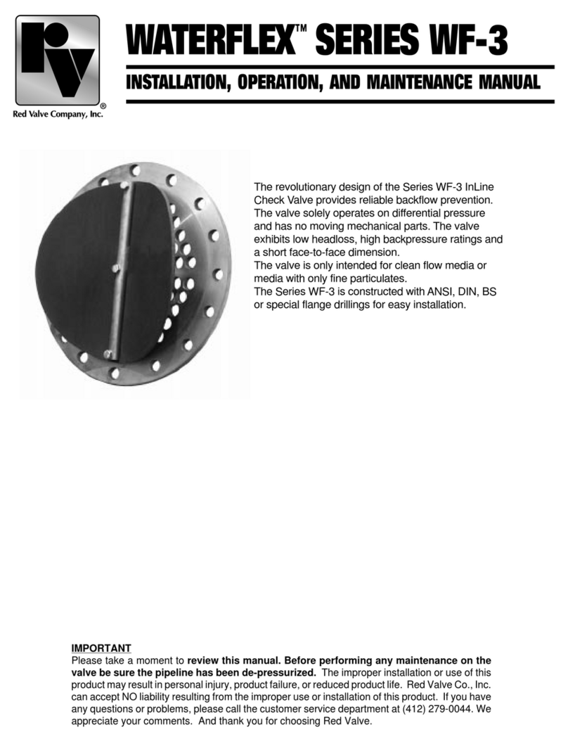 Red Valve WATERFLEX SERIES WF-3 Installation and operating instructions