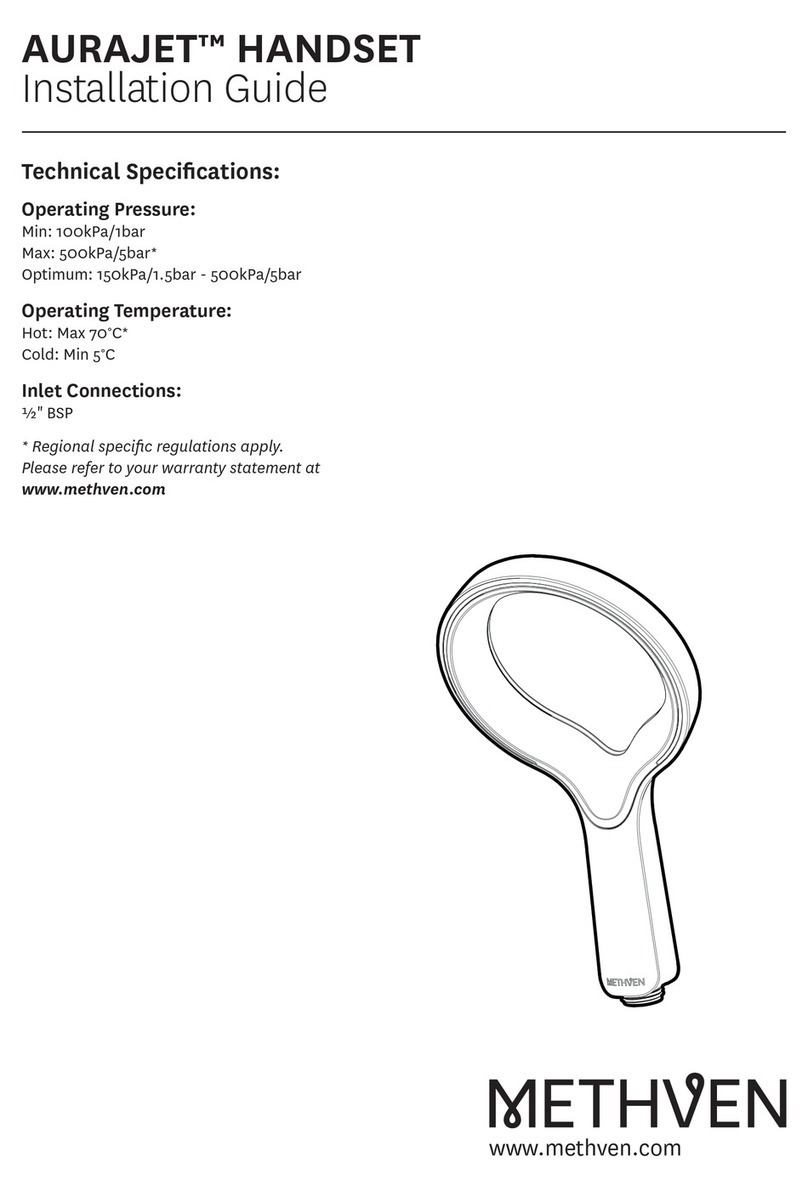 METHVEN AURAJET installation guide