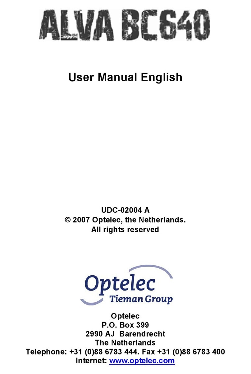 Optelec Alva BC640 User manual