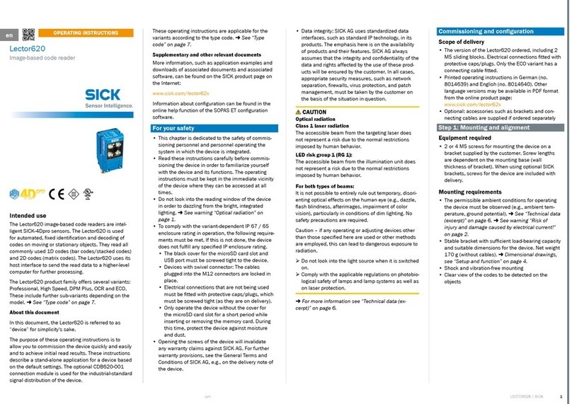 SICK Lector620 User manual SICK Lector620 User manual