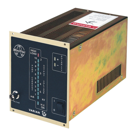 Varian MiniVac 929-0190 User manual