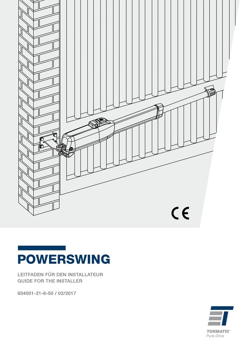 Tormatic PowerSwing Instructions for use
