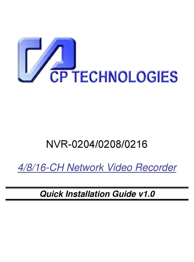CP TECHNOLOGIES NVR-0204 User manual