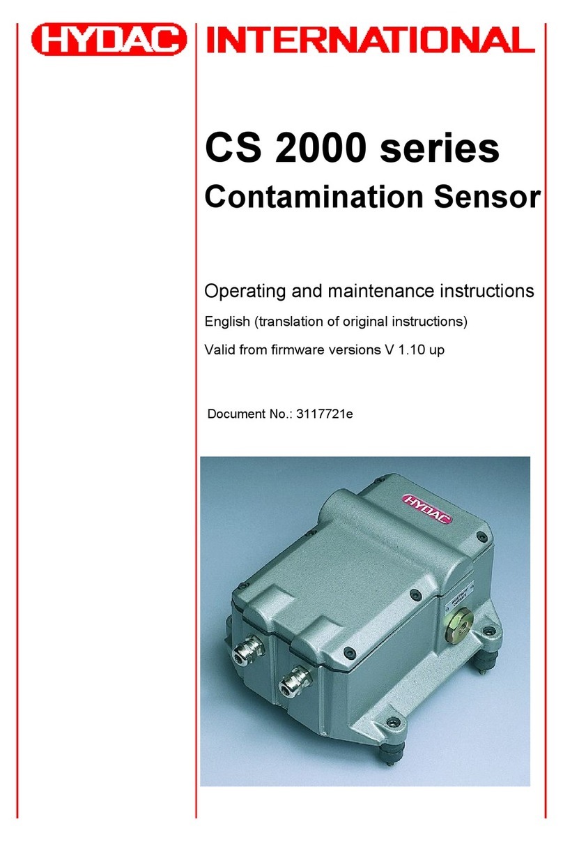 Hydac CS 2000 series Operating and maintenance manual