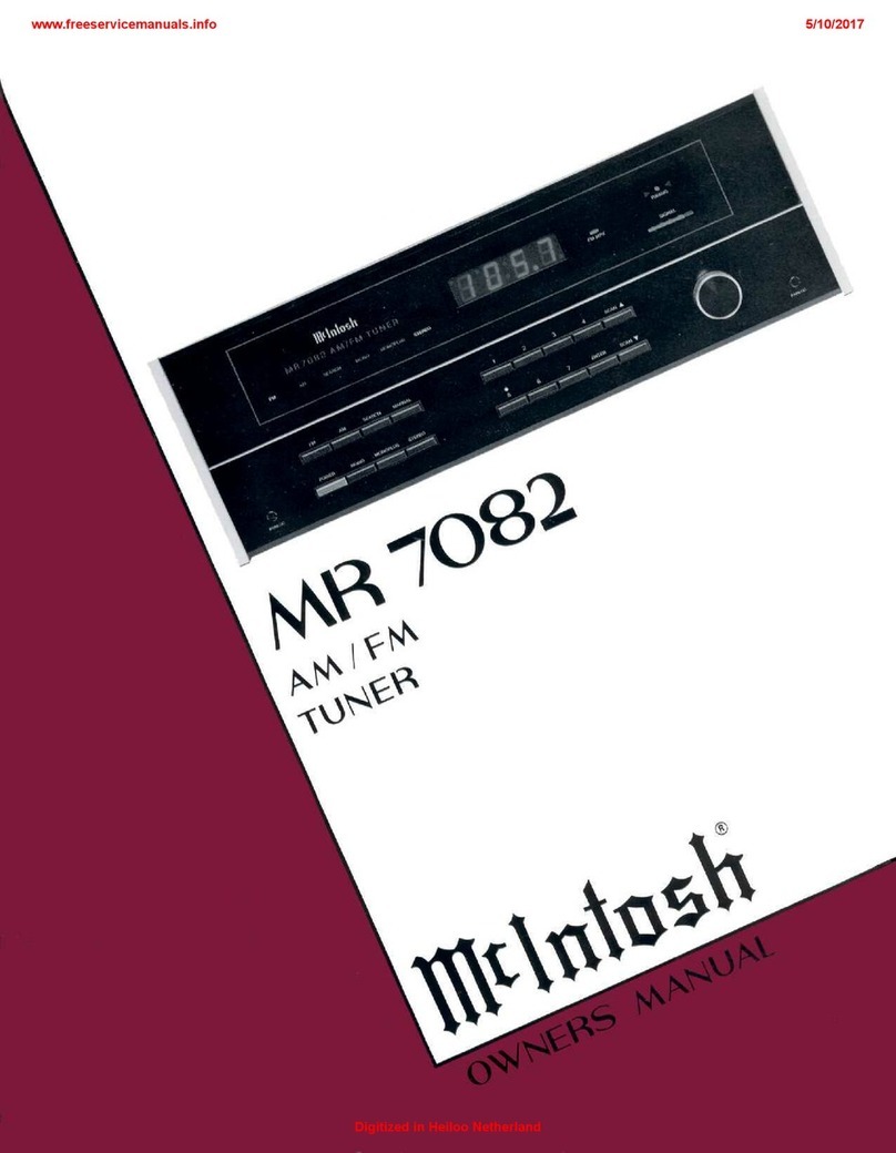 McIntosh MR 7082 User manual