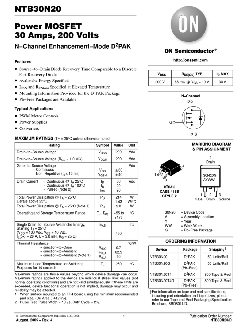 ON Semiconductor NTB30N20 manual
