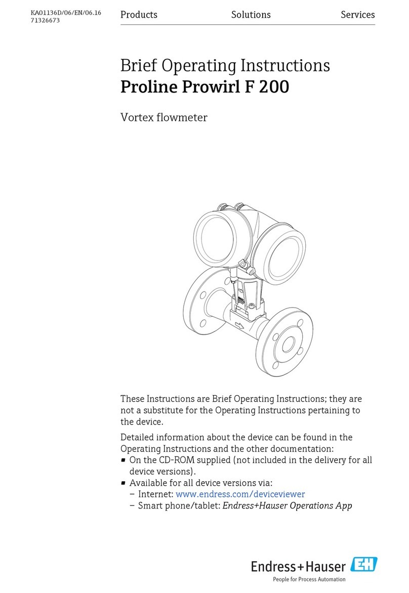 Endress+Hauser Proline Prowirl F 200 User manual