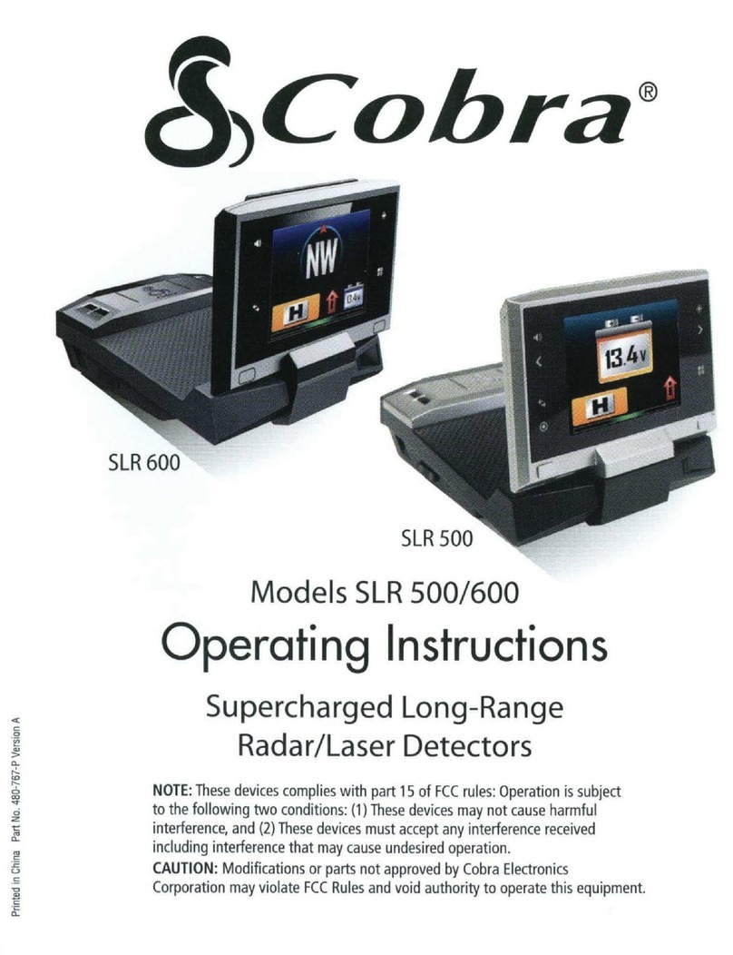 Cobra SLR 600 User manual Cobra SLR 600 User manual