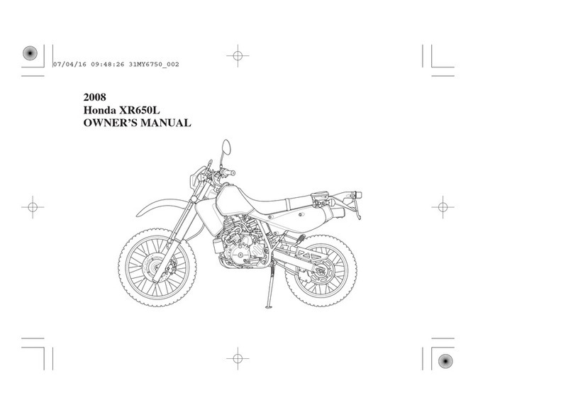 Honda XR650L 2008 owner's manual