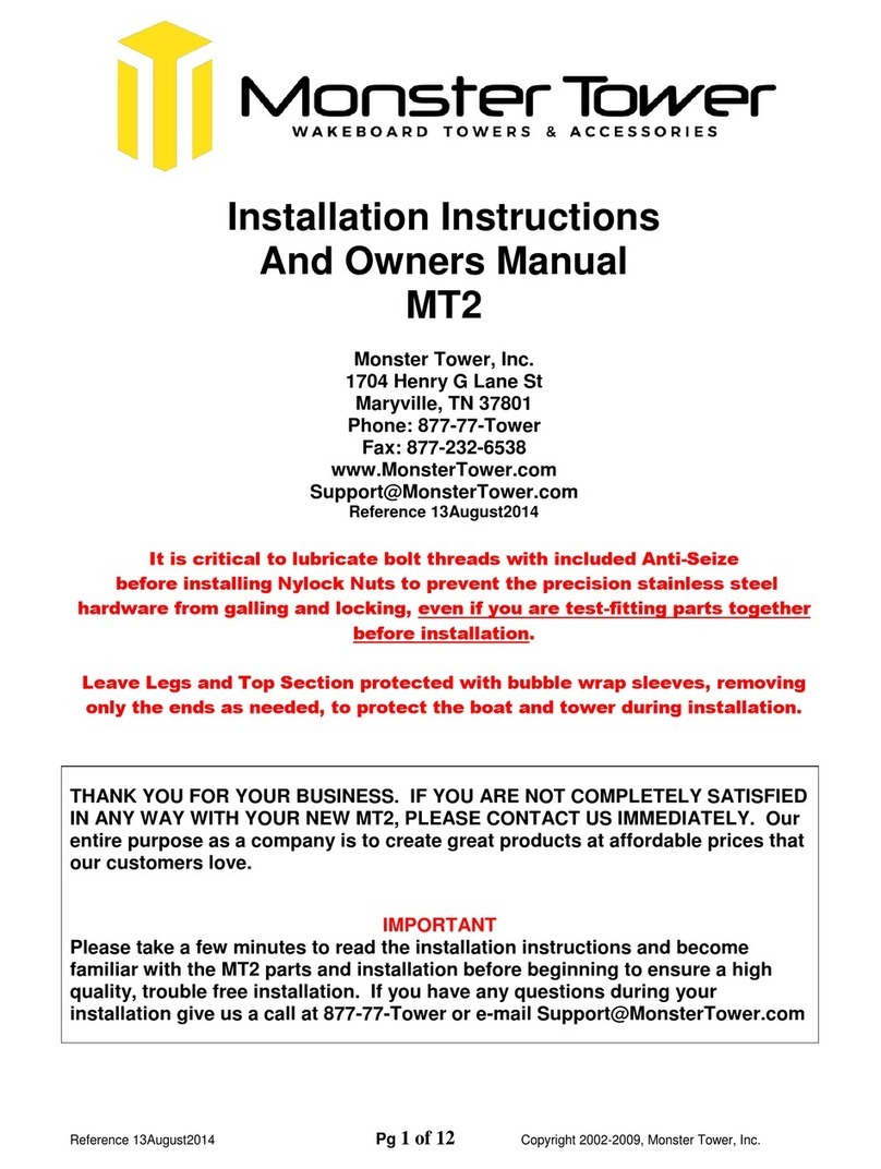 monster tower MT2 Installation instructions and owner's manual