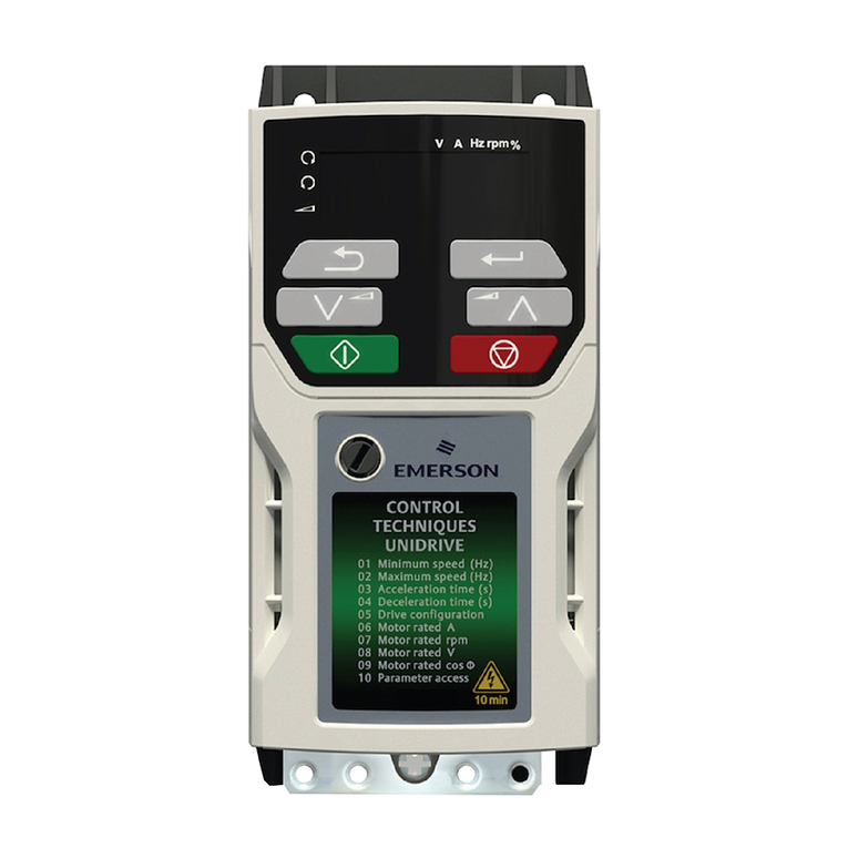 Emerson unidrive m200 Parameter reference guide
