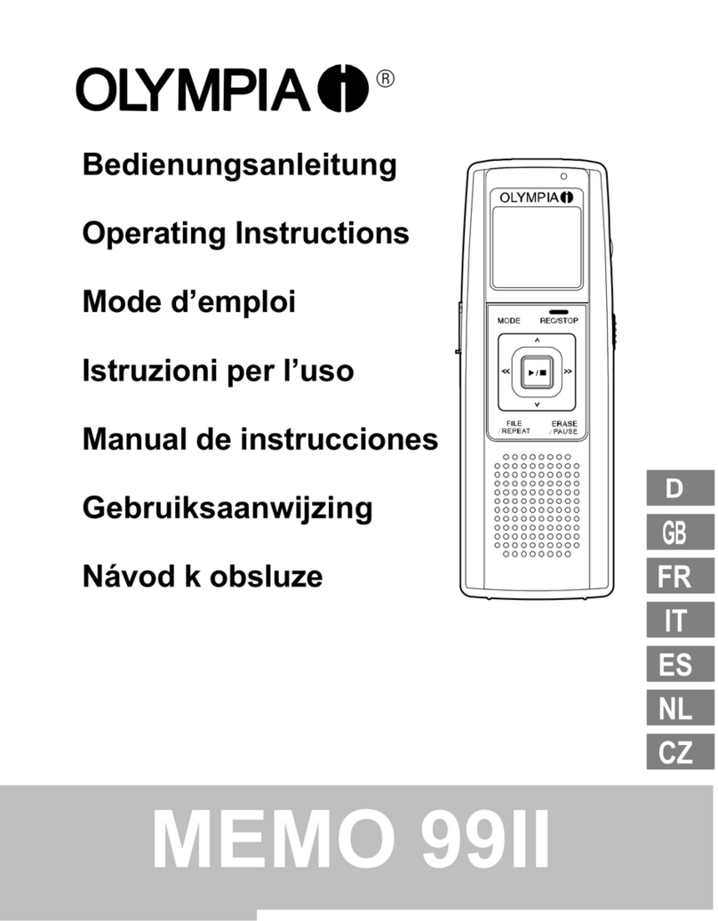 Olympia MEMO 99II User manual