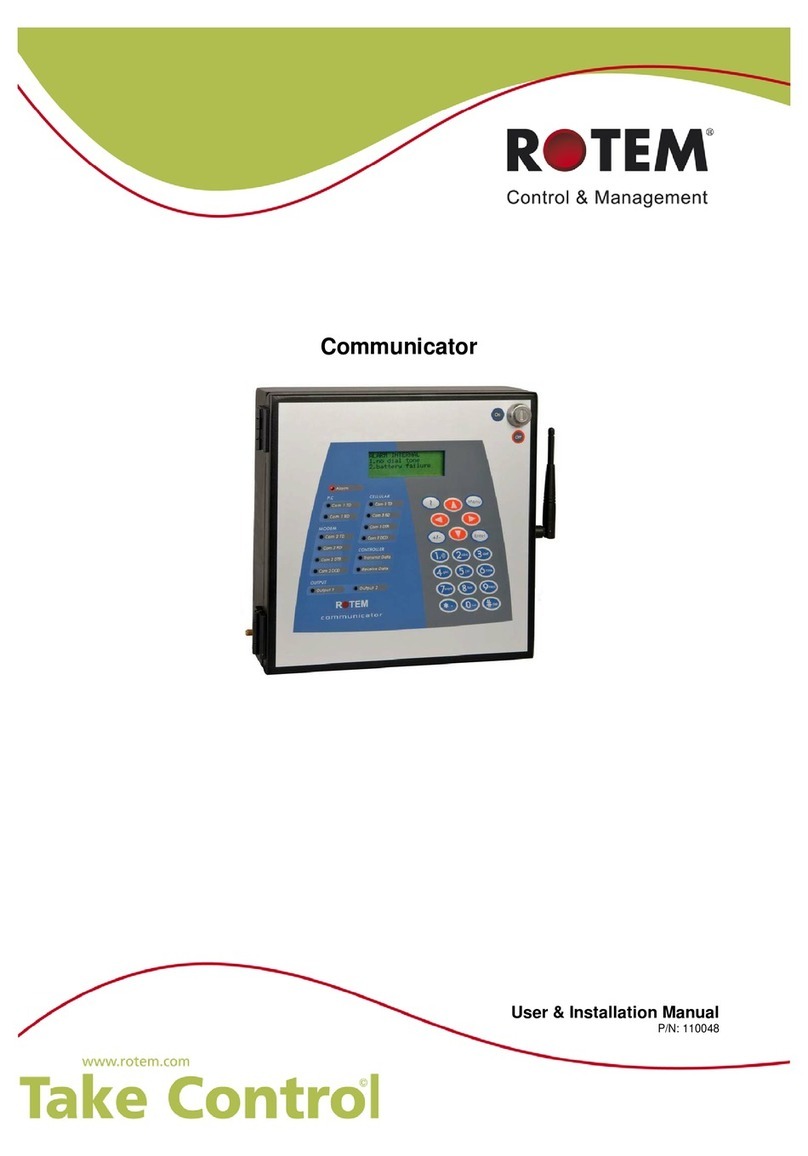 Rotem P-COMM-V1 User & installation manual