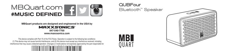 MB QUART QUBFour User manual
