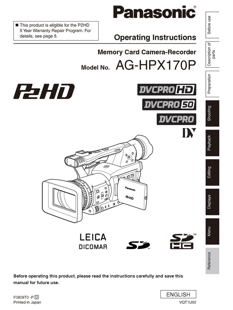 Panasonic AGHPX170P - MEMORY CARD CAMERA RECORDER User manual