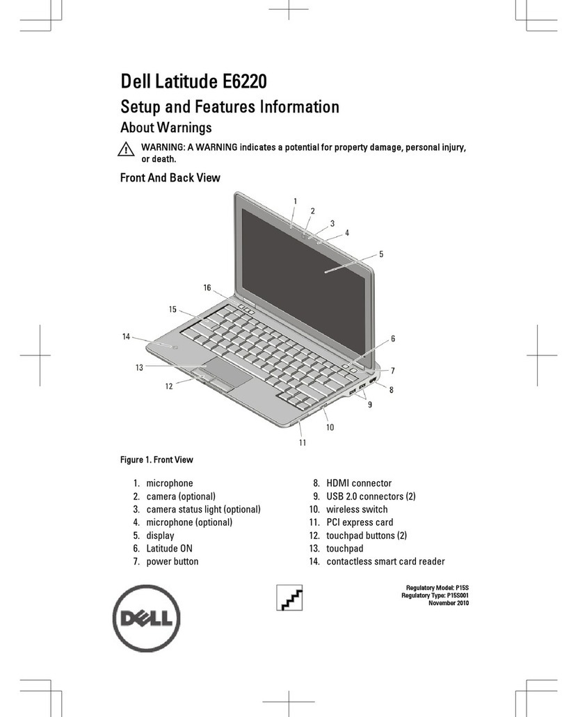 Dell Latitude E6220 Owner's manual
