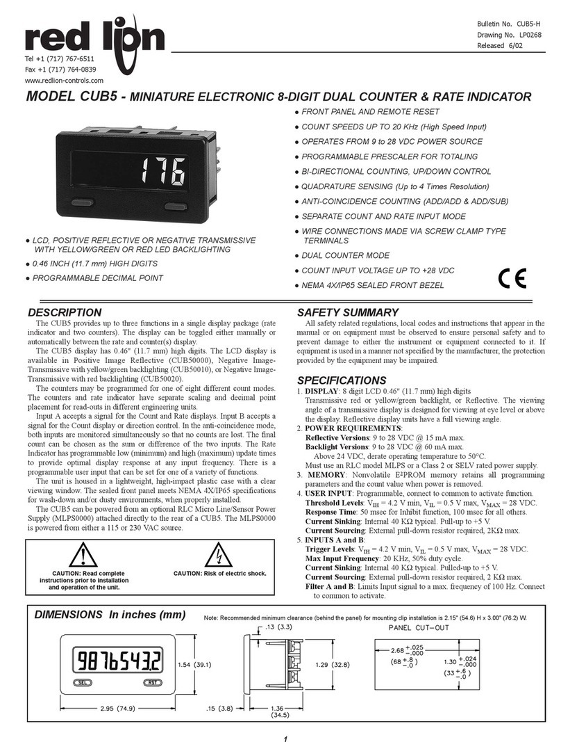 red lion CUB5 Series product manual