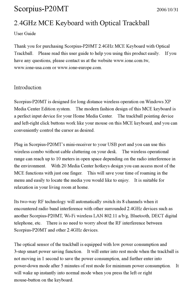 IOne Scorpius-P20MT 2006/10/31 user guide