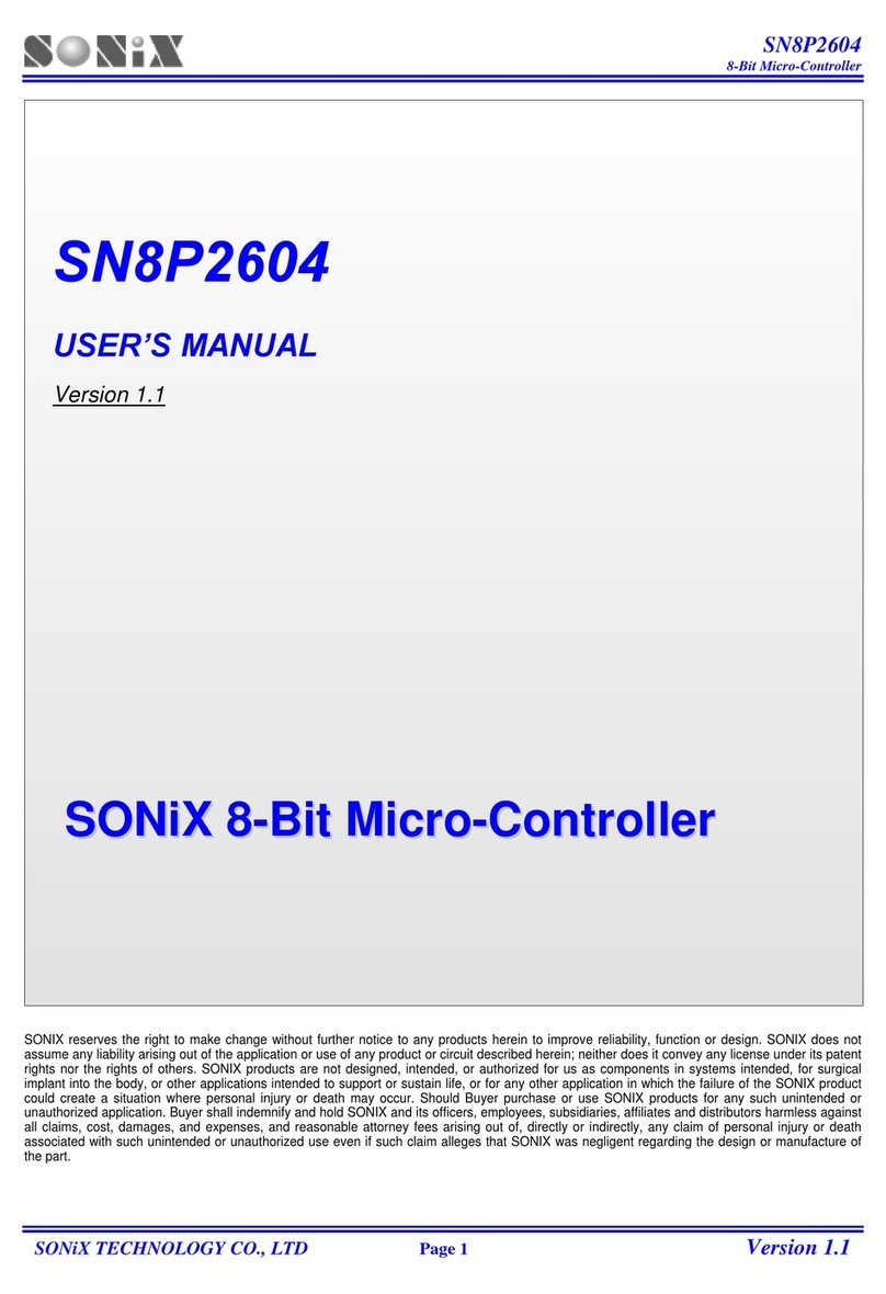SONIX SN8P2604 user manual