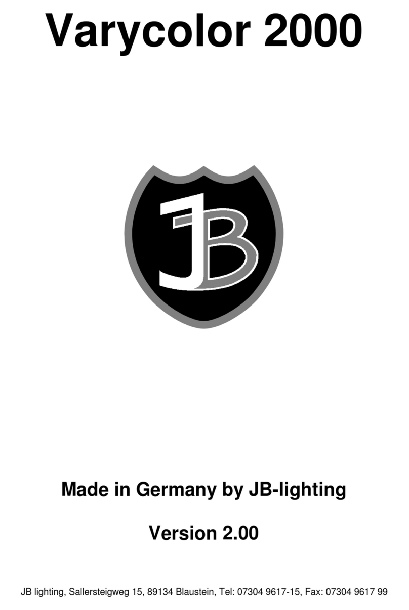 JB-Lighting Varycolor 2000 user manual