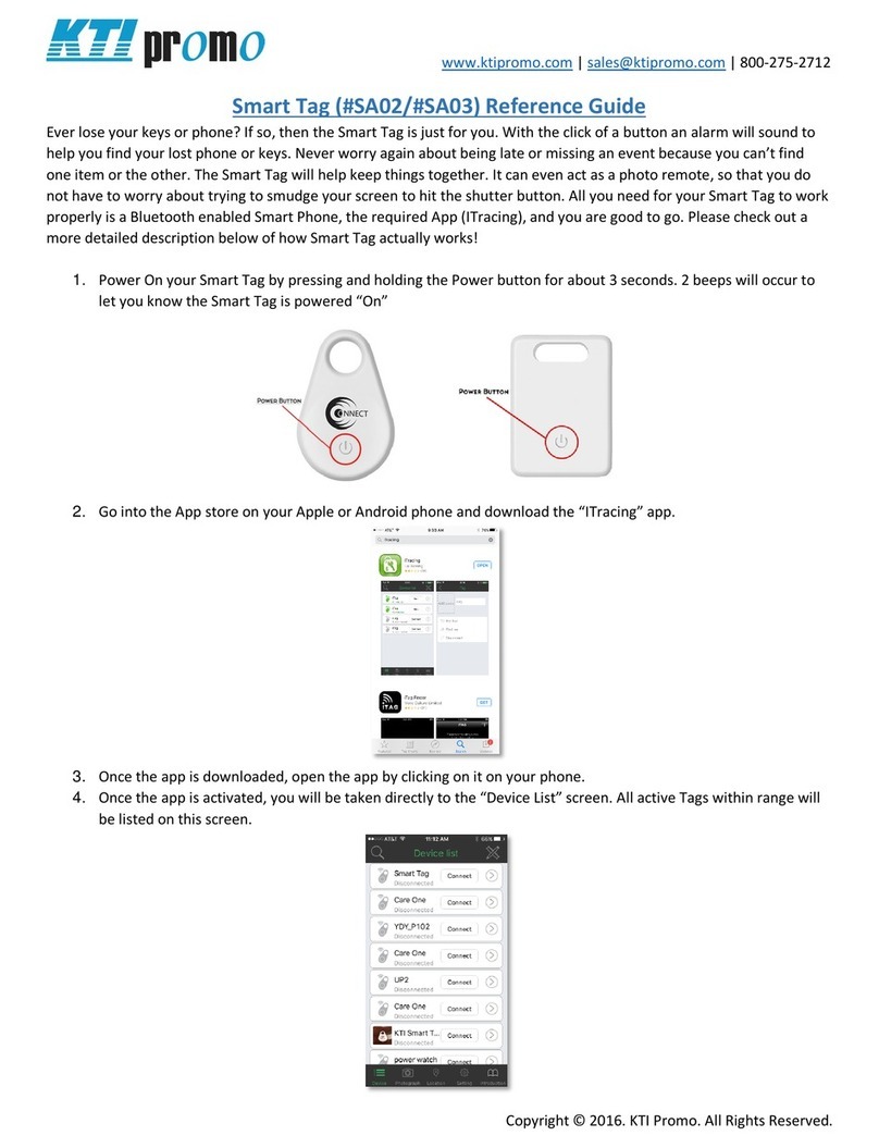KTI Promo Smart Tag SA02 User manual