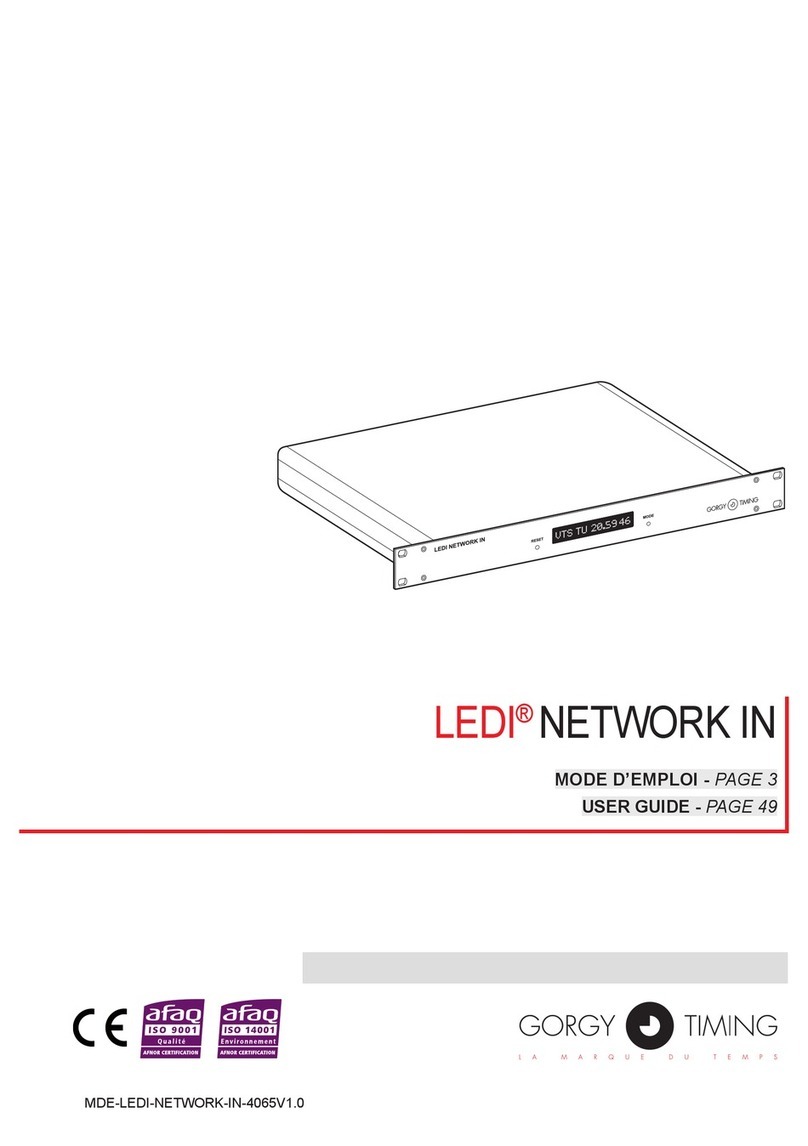 Gorgy Timing LEDI Network IN user guide