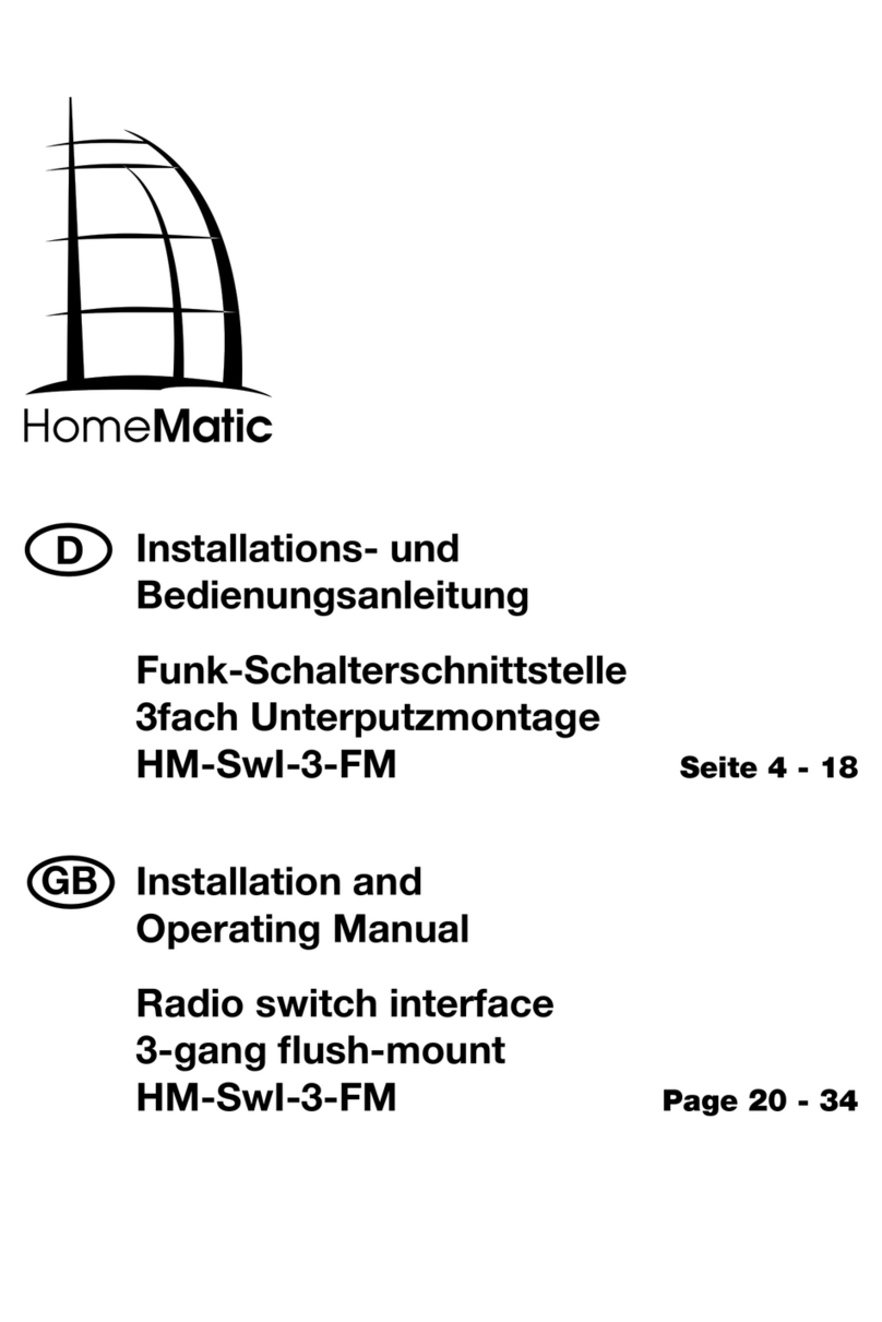 HomeMatic HM-SwI-3-FM Installation and operating manual