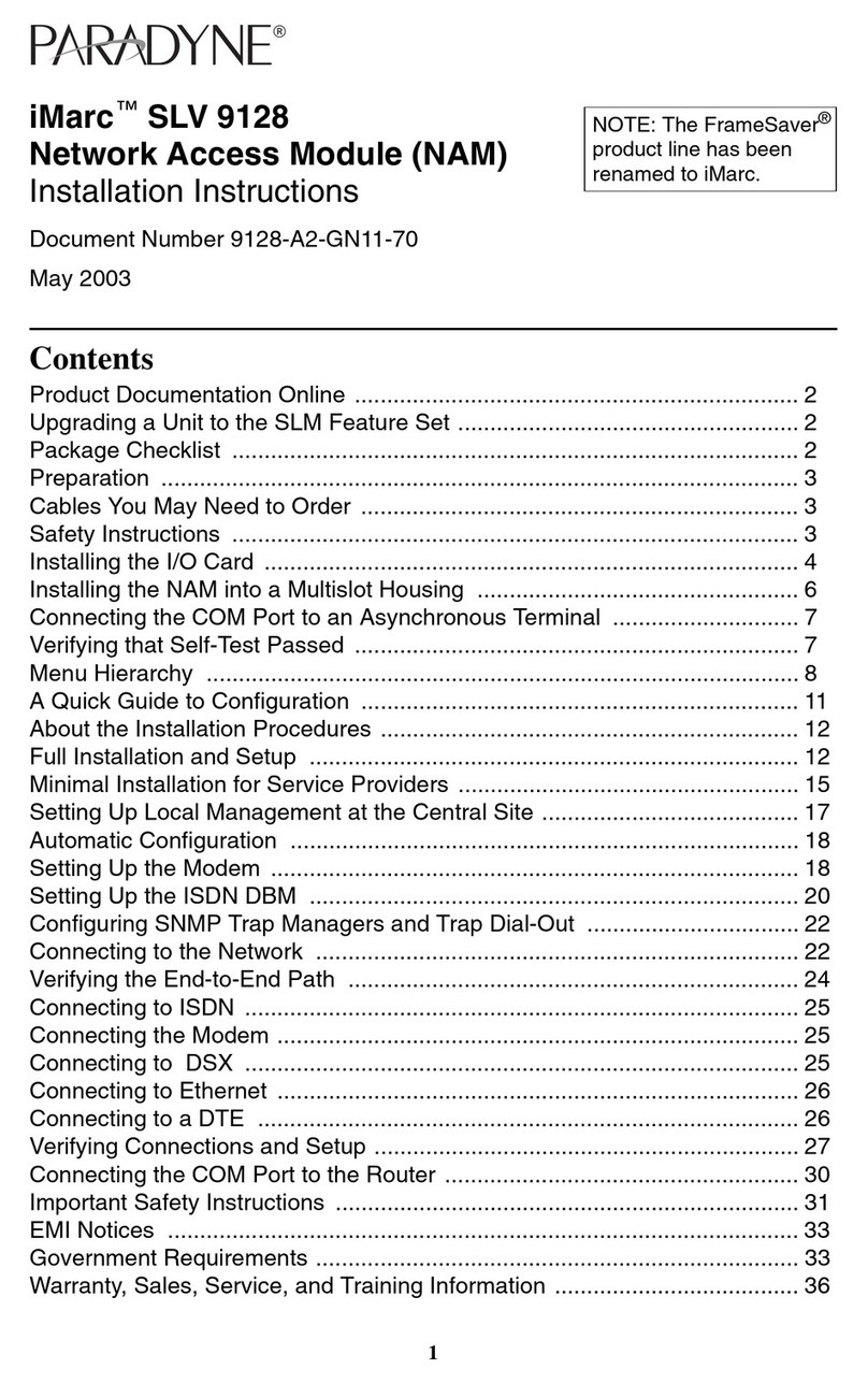 Paradyne iMarc SLV9128 User manual