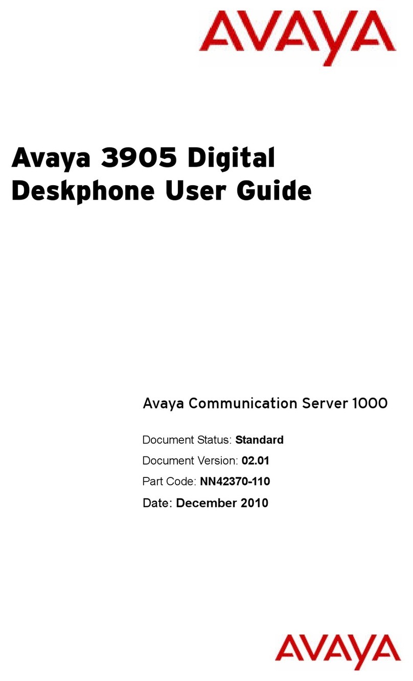 Avaya 3905 User manual